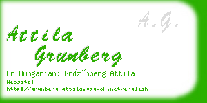 attila grunberg business card